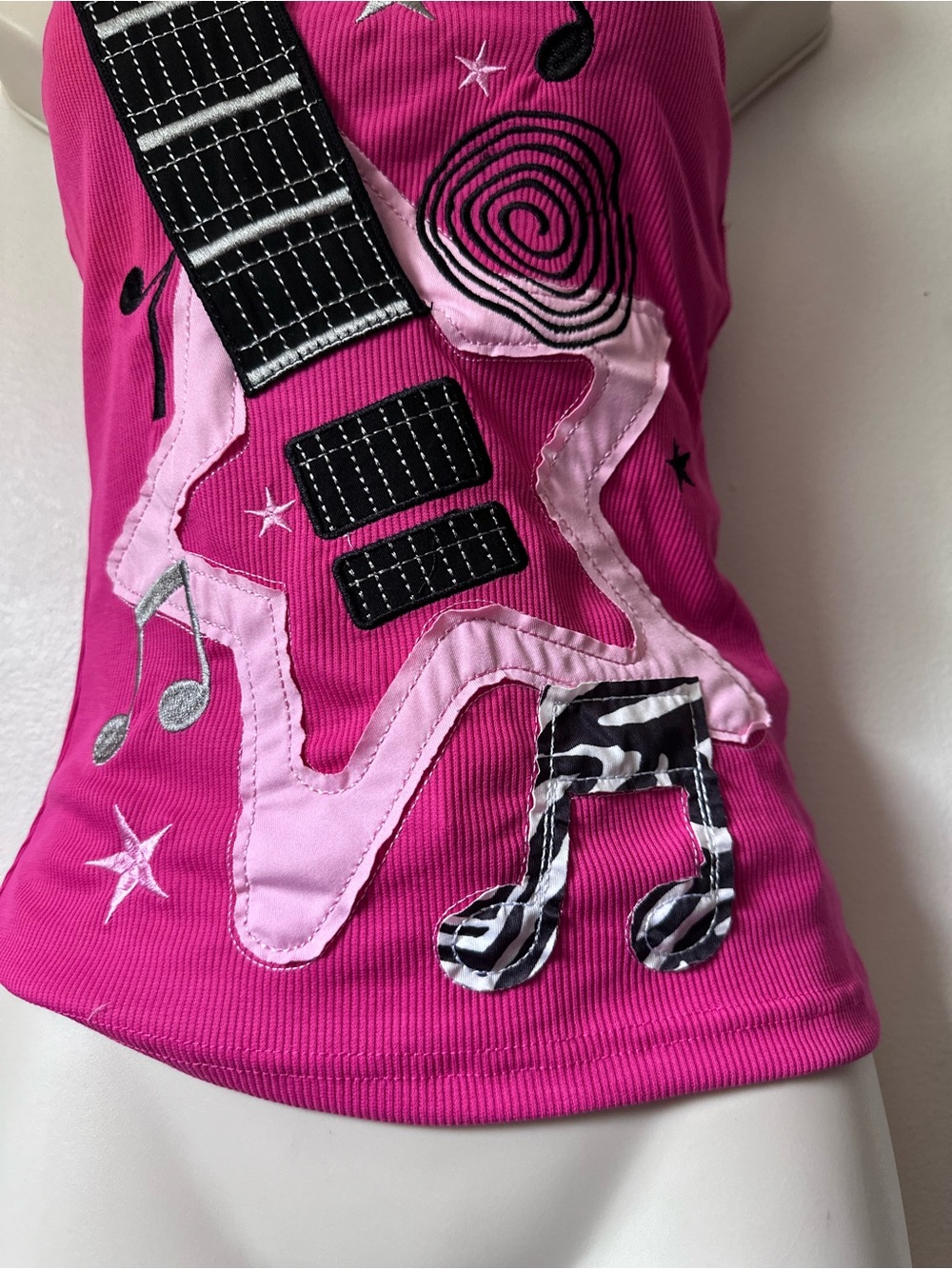 Hot Pink Music Graphic Tank Top - Picture 6 of 7